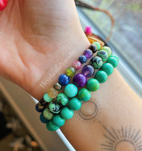 Load image into Gallery viewer, Magic School Bus Set of Three - Gemstone Stretch Bracelet Stack