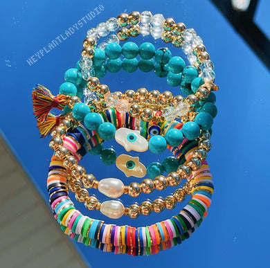 Endless Summer Set of Four Stretch Bracelets