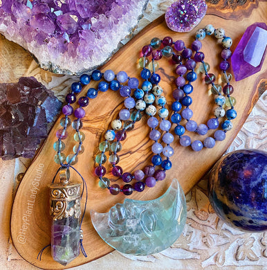 Higher Consciousness - Purple Tibetan Fluorite + AAA Iolite + AAA Fluorite + Kyanite + Chevron Amethyst