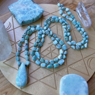 Ocean Waves - 108 - Luxe Larimar Mala