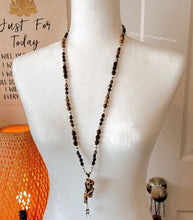 Load image into Gallery viewer, RESERVED Bone Collector - 108 - Sandalwood + Gemstone + Bone + Brass + Wood Skull Mala