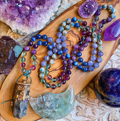 Higher Consciousness - Teal Tibetan Fluorite + AAA Iolite + AAA Fluorite + Kyanite + Chevron Amethyst