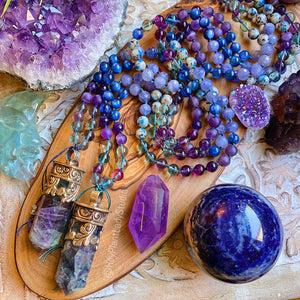 Higher Consciousness - Purple Tibetan Fluorite + AAA Iolite + AAA Fluorite + Kyanite + Chevron Amethyst