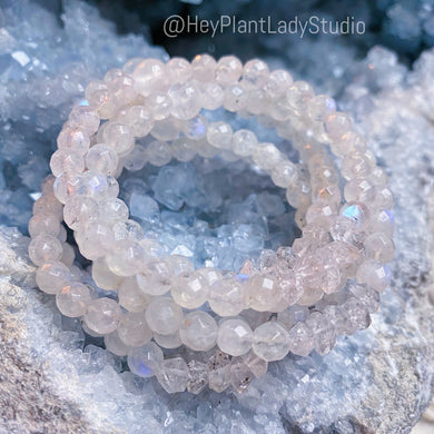Crown Chakra - Rainbow Moonstone + Herkimer Diamonds + Selenite