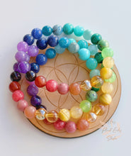 Load image into Gallery viewer, Kaleidoscope - Rainbow Gemstone Stretch Mala Bracelet