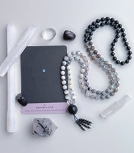Load image into Gallery viewer, It’s Only a Phase - 108 Gemstone Mala Necklace - Onyx + Black Spinel