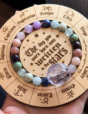 Reserved - Gem Amethyst with Peaceful Orchid Bracelet