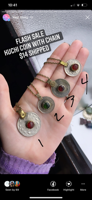 RESERVED - 3/4 KUCHI coin necklaces + Amazonite pendant