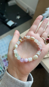 7” Pearl and Pastel Bracelet with Next day air shipping addition