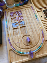 Load image into Gallery viewer, Reserved - Amethyst + Pastel Rainbow Mala + Bracelet Set