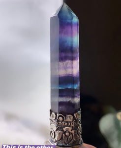 RESERVED - Pre-Order - Clarity & Growth Mala - Superior AA Grade Faceted Rainbow Fluorite + 925 Sterling Tibetan Rainbow Fluorite