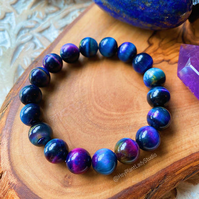 10mm - Groovy Galaxy Tigers Eye Bracelet