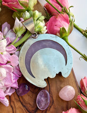 Load image into Gallery viewer, 70mm Rose Quartz Moon Pendant
