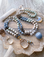 Load image into Gallery viewer, Divine Bliss  - 108 Mala Bead Necklace - 24k Gold Overlay Quartz Buddha