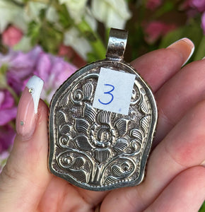 55mm Labradorite Buddha Pendant - 3