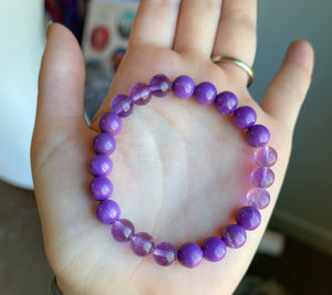 Reserved-7” Phosphosiderite and Amethyst Bracelet