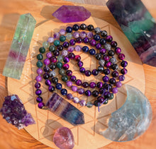 Load image into Gallery viewer, Enchanted Forest - Rainbow Fluorite + Indian Agate + Snowflake Obsidian + Amethyst + Sodalite + Phosphosiderite + Chevron Amethyst