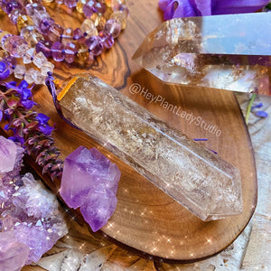Reserved - Tranquil Goddess Mala - 108 AAA Natural Ametrine Rondelle + Herkimer Diamond Mala Necklace