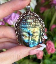 Load image into Gallery viewer, 55mm Labradorite Buddha Pendant - 1