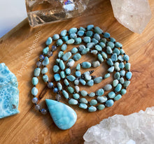 Load image into Gallery viewer, RESERVED - Serenity - 108 - Luxe Larimar + Labradorite Mala