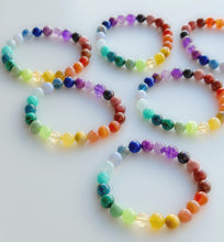 Load image into Gallery viewer, Kaleidoscope - Rainbow Gemstone Stretch Mala Bracelet