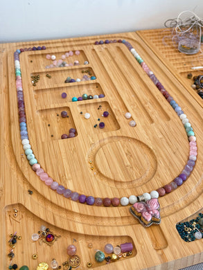 RESERVED - 108 Tibetan Butterfly Rhodonite Mala Necklace