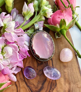 45mm Rose Quartz Pendant