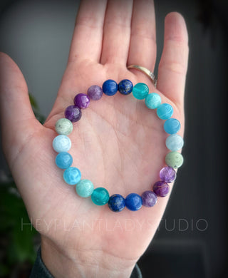 Mindful Mermaid - Gemstone Stretch Mala Bracelet