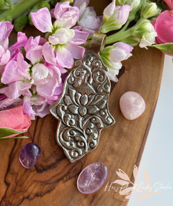 75mm Rainbow Moonstone Hamsa Pendant